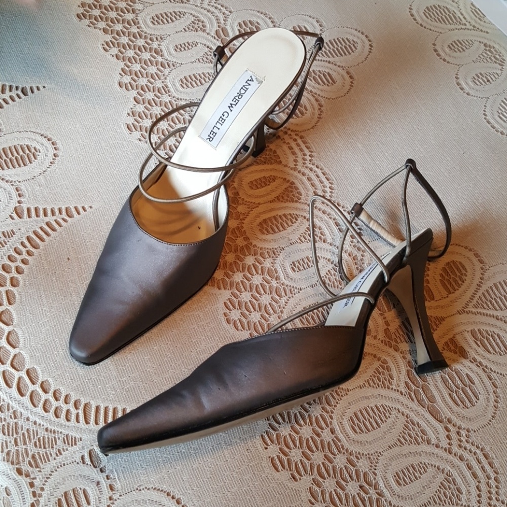 PRICE DROP...Shantung silk-like strappy heels